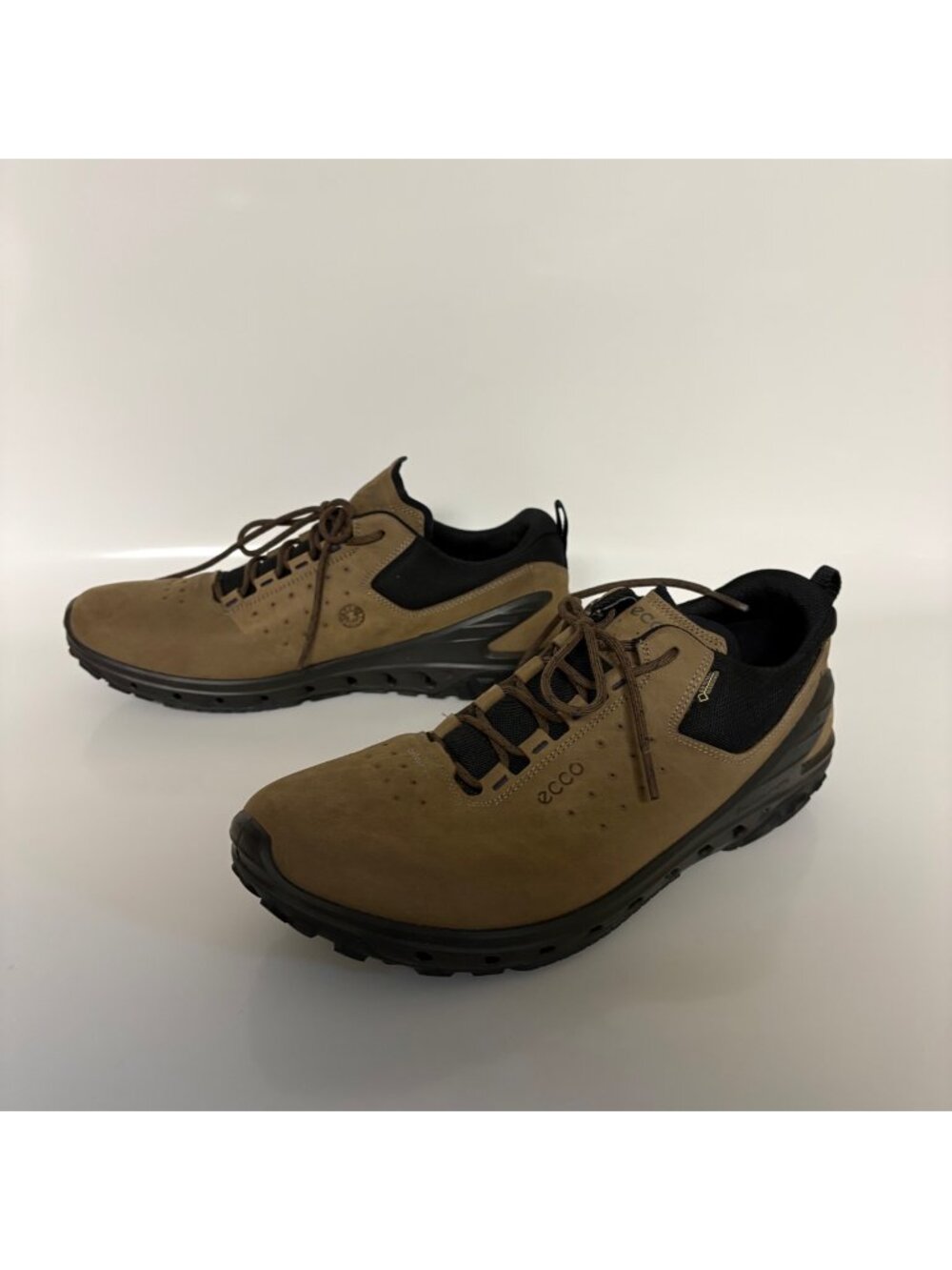 Ecco Biom Venture GTX Gore Tex Leather Mens Size 11 Brown Black Low Cut Hiking